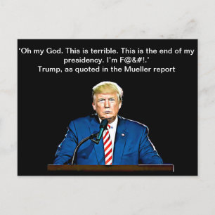 Carte Postale Le président Donald Trump cite des mémoires