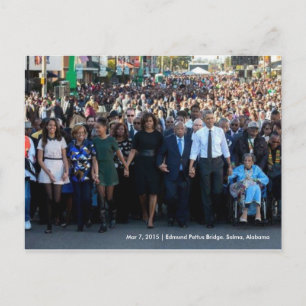 Carte Postale Le président Obama Edmund Pettus Bridge, Selma