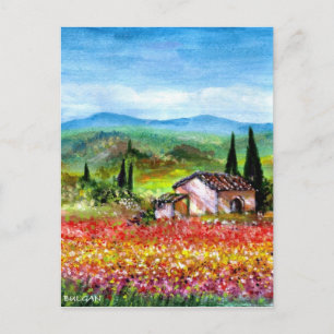 CARTE POSTALE LE PRINTEMPS EN TOUSCANE