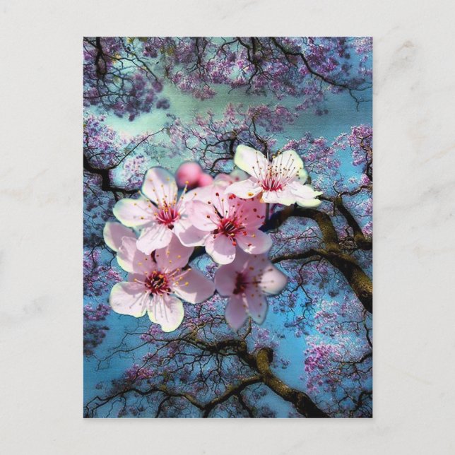 Carte Postale Le printemps est arrivé Fleurs (Devant)