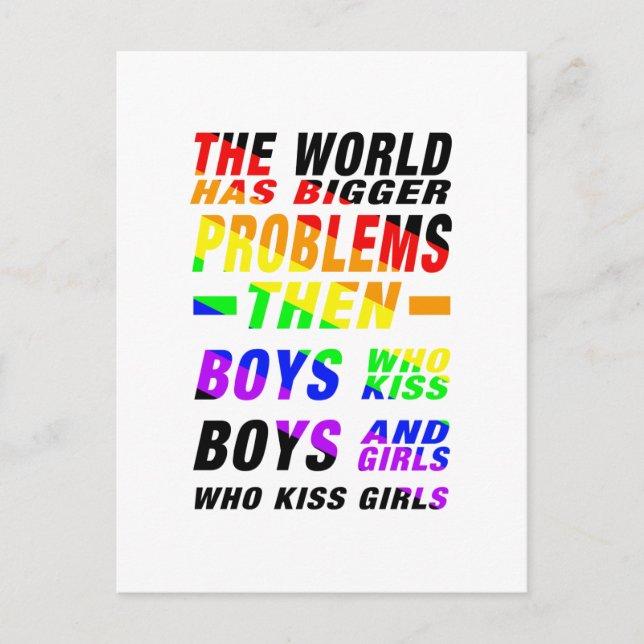 Carte Postale Le problème de World Has | LGBTQ+ Pride (Devant)