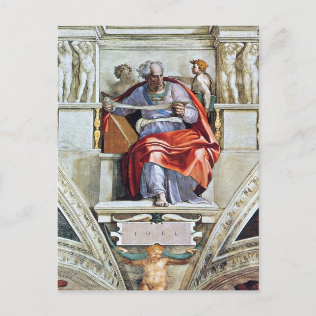 Carte Postale Le prophète Joel par Michel-Ange Unterberger (Devant)
