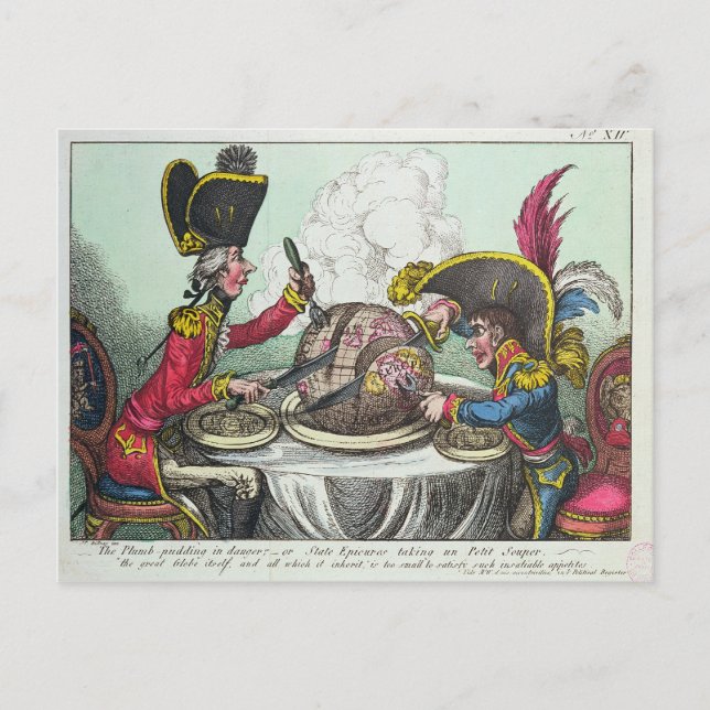 Carte Postale Le Pudding de Plum en danger, 1805 (Devant)