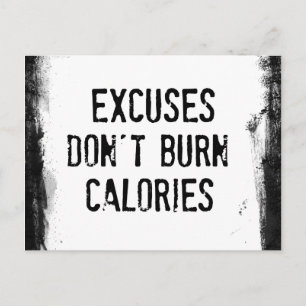 Carte Postale Le quota de fitness. excuses