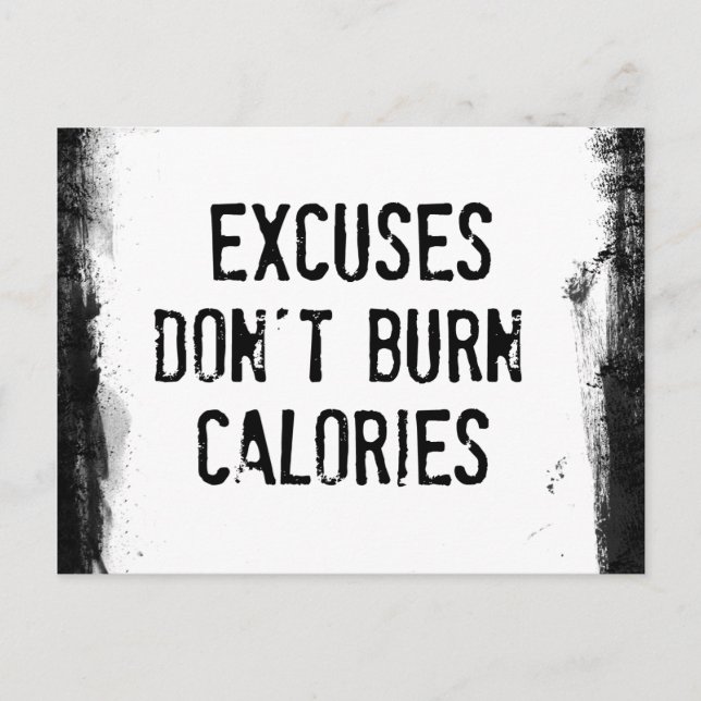Carte Postale Le quota de fitness. excuses (Devant)