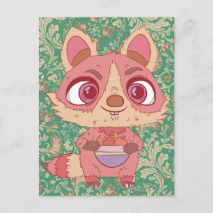 Carte Postale Le Raton Laveur Heureux