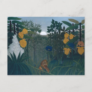Carte Postale Le Redressement du Lion - Henri Rousseau