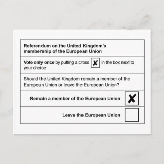 Carte Postale Le référendum reste dans l'UE