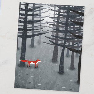 Carte Postale Le renard et la forêt