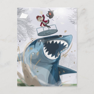 Carte Postale Le Requin dans le Parc (illustration originale)