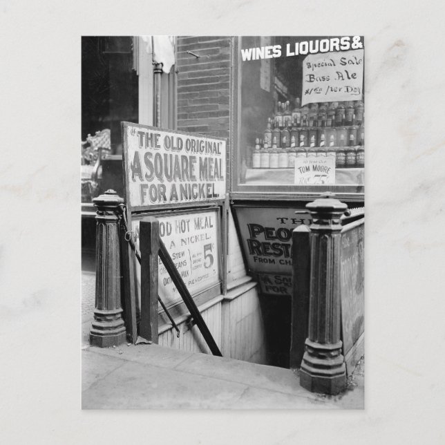 Carte Postale Le Restaurant Five Cent, 1915 (Devant)