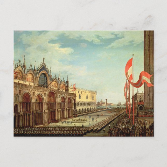 Carte Postale Le retour des troupes de Saint-Marc à Venise (Devant)