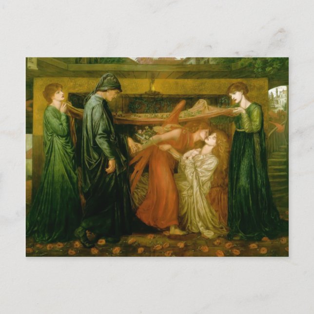 Carte Postale Le rêve de Dante by Dante Gabriel Rossetti (Devant)