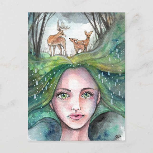 Carte Postale Le rêve des bois (Devant)