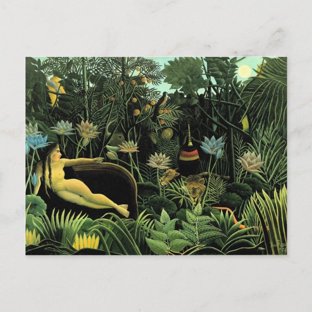 Carte Postale Le rêveur de Henri Rousseau (1910) (Devant)