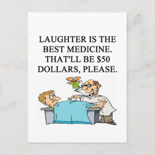 Carte Postale le rire est le meilleur remède