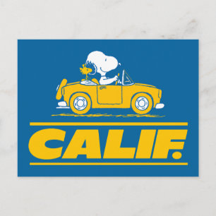 Carte Postale Le road trip californien de Snoopy et Woodstock