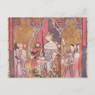 Carte Postale Le roi administre la justice