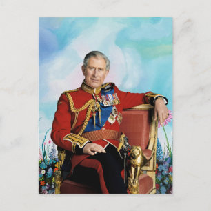 Carte Postale Le roi Charles III dans le jardin du printemps