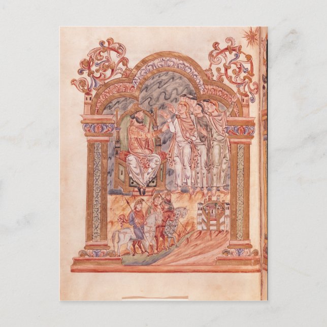 Carte Postale Le roi Hérode visite des Magis (Devant)