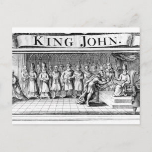 Carte Postale Le roi John renonce à sa couronne
