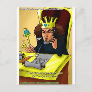Carte Postale Le roi Midas attrape des T-shirts cadeaux drôles e