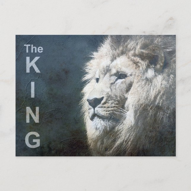 Carte Postale Le Roi Moderne Pop Art Template Tête de Lion Anima (Devant)
