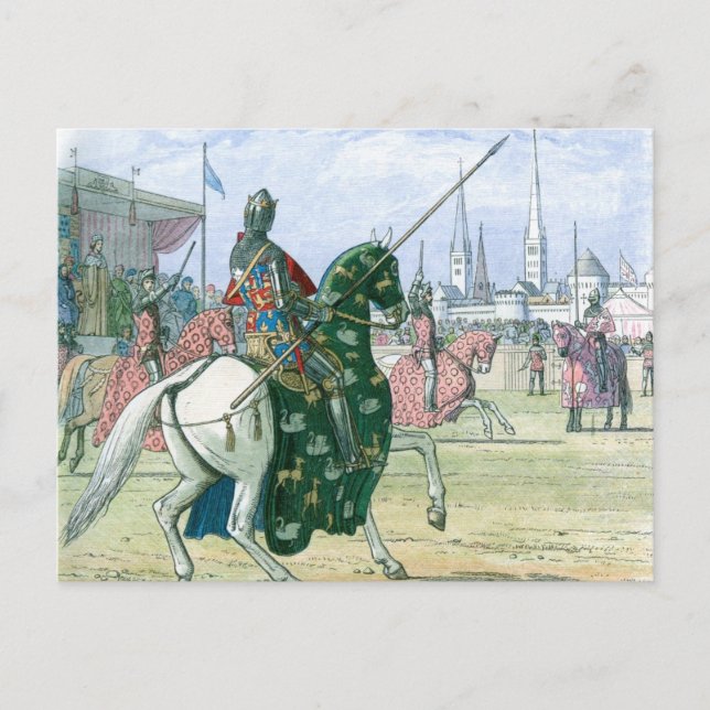 Carte Postale Le roi Richard II arrête le duel (Devant)