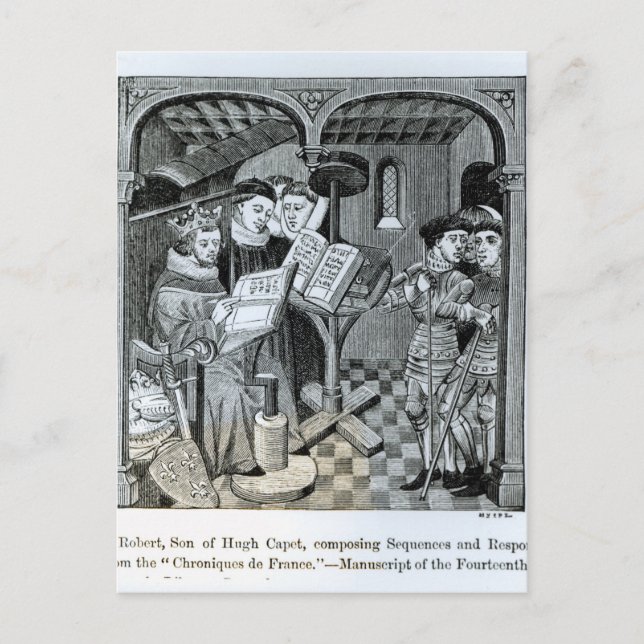 Carte Postale Le roi Robert II fils de Hugh Capet (Devant)
