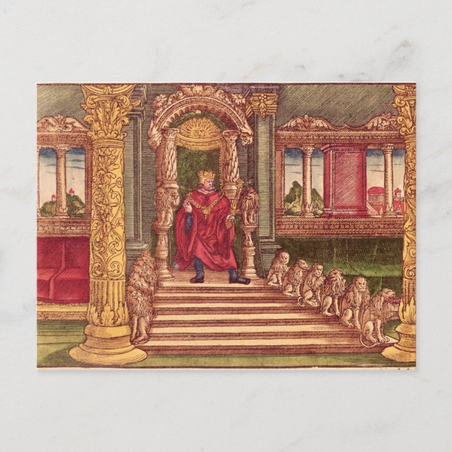 Carte Postale Le roi Salomon sur son trône, 1ère édition (Devant)