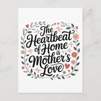 Carte Postale Le rythme du foyer est l'amour maternel