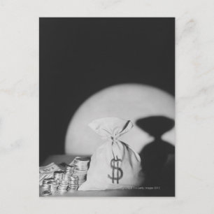Carte Postale Le sac d'argent