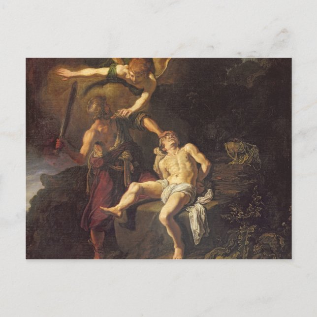 Carte Postale Le Sacrifice d'Isaac, 1616 (Devant)