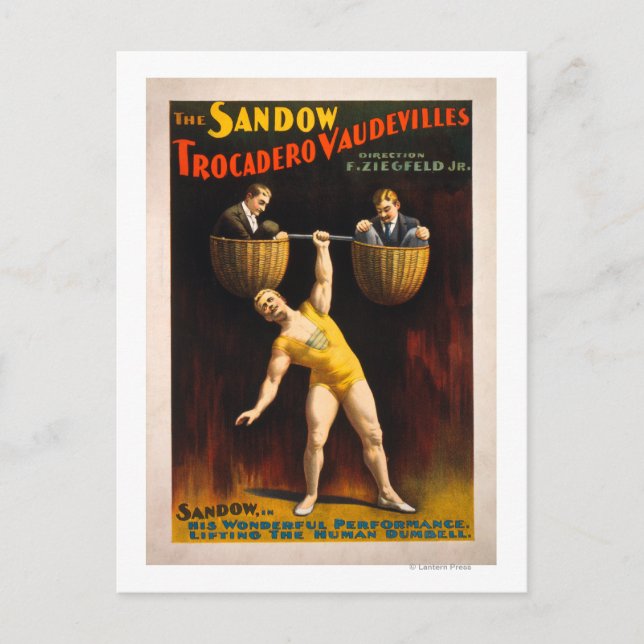 Carte Postale Le Sandow Trocadero Vaudevilles (Devant)