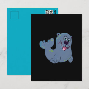 Carte Postale Le Sceau de Tissu chez Zazzle Mascotte Logo Caract