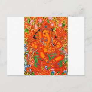 CARTE POSTALE LE SEIGNEUR DE L'INDIEN DU SUD GANESH TANJORE PEIN