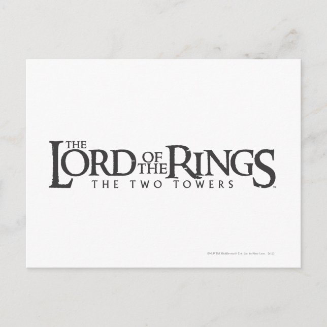 Carte Postale LE SEIGNEUR DES ANNEAUX logo horizontal (Devant)