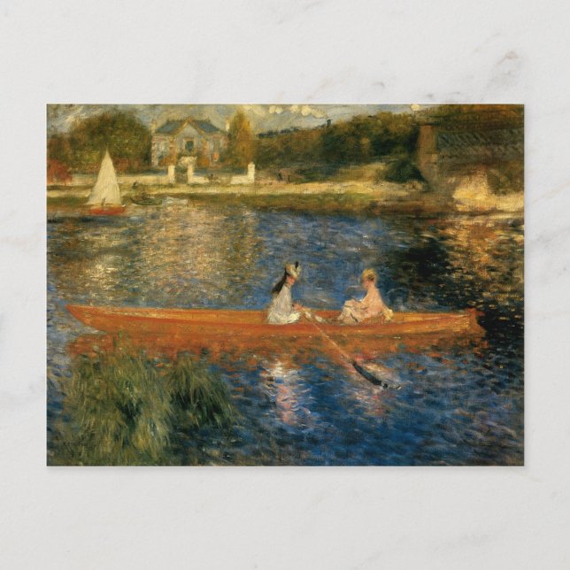 Carte Postale Le Seine à Asnières (La Barque) de Renoir vers 187 (Devant)