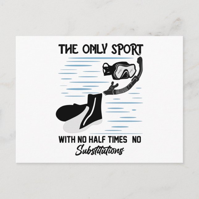 Carte Postale Le Seul Sport Sans Demi-Fois - Le Baigneur (Devant)