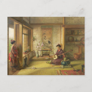 Carte Postale Le Shuttlecock Stray (huile sur toile)