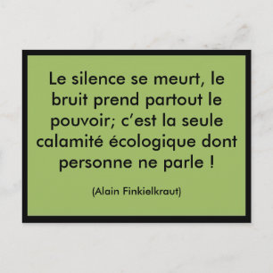 Carte Postale Le silence se meurt