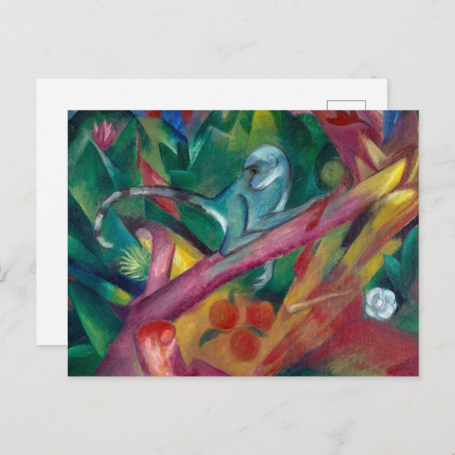 Carte Postale Le singe | Franz Marc | (Devant / Derrière)