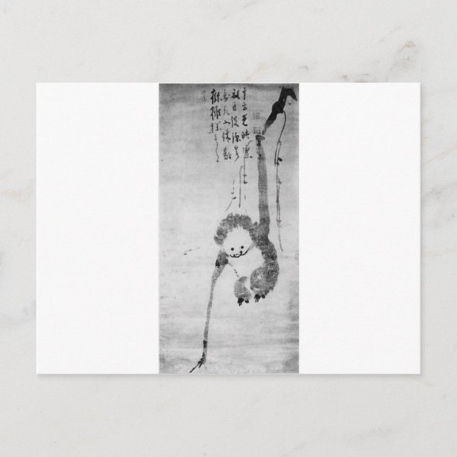 Carte Postale Le singe par Hakuin Ekaku (Devant)