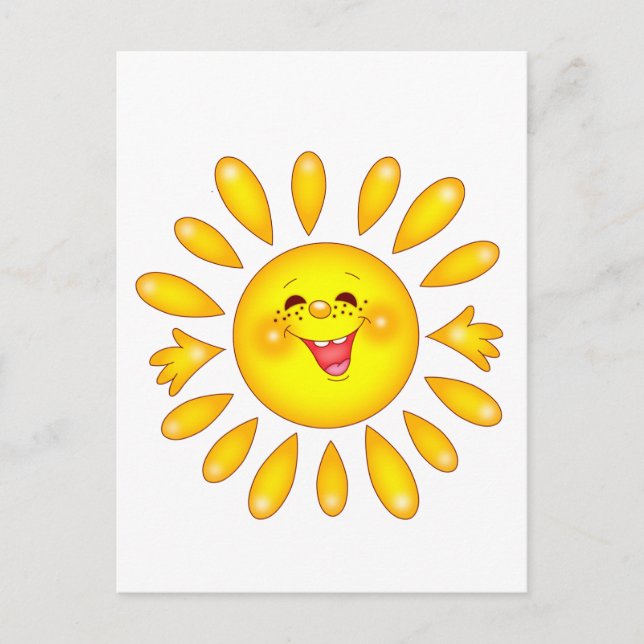 Carte Postale le soleil heureux (Devant)