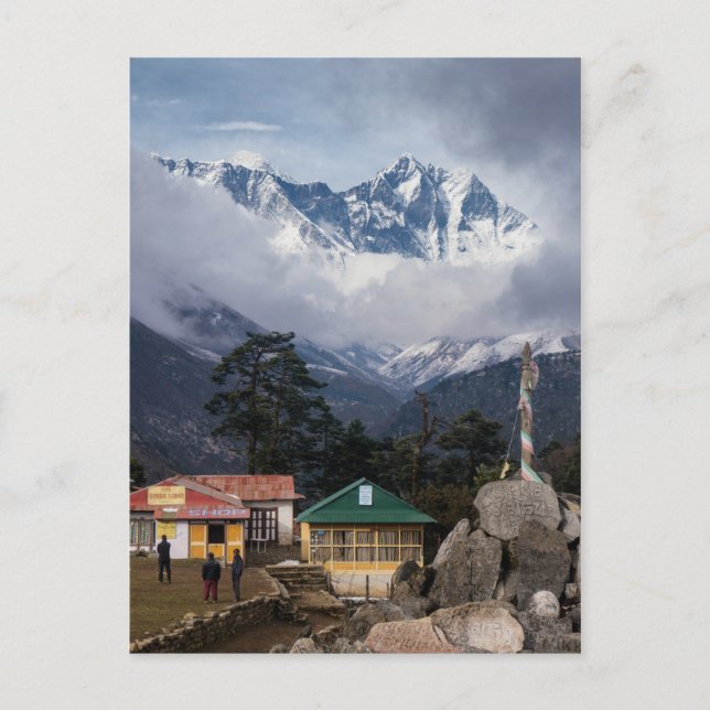 Carte Postale Le sommet de l'Everest du village himalayen de Ten (Devant)