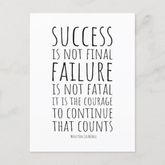 Carte Postale Le Succès N'Est Pas Définitif, L'Échec N'Est Pas F