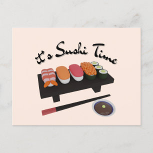 Carte Postale Le Sushi Est Ma Saint Valentin