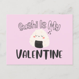 Carte Postale Le Sushi Est Ma Saint Valentin