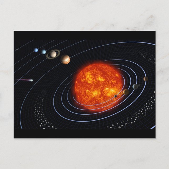 Carte Postale Le système solaire (Devant)