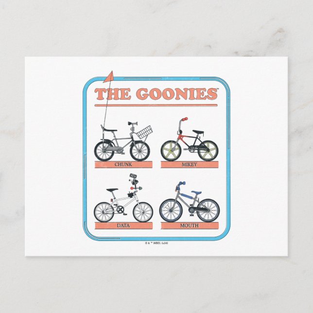 Carte Postale Le tableau des vélos de Goonies (Devant)